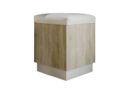 Прихожая ЭДЕМ-1 - Секция №18 Пуфик Дуб сонома/Белый жемчуг