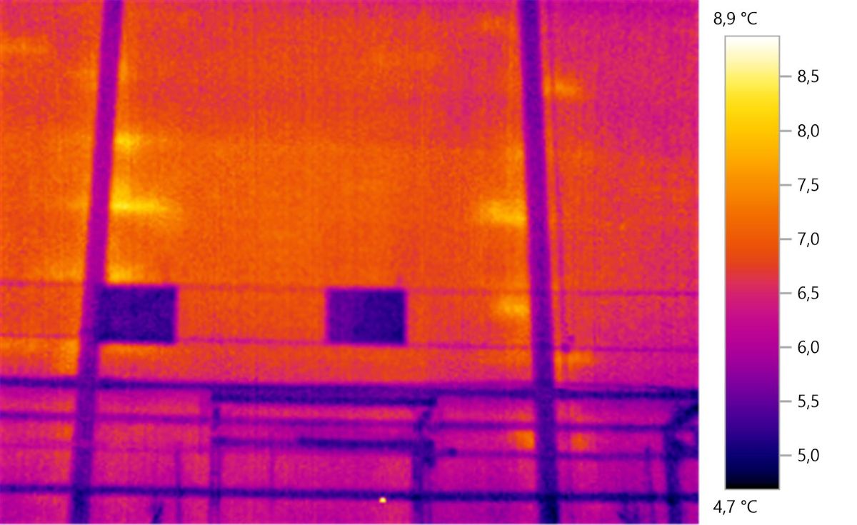 Неразрушающий контроль (термографирование) морозильного складского комплекса