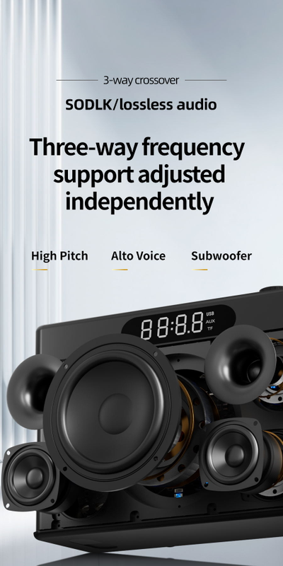 Караоке - система SODLK S1127 Plus 300W BLUETOOTH аккумуляторная с двумя беспроводными микрофонами