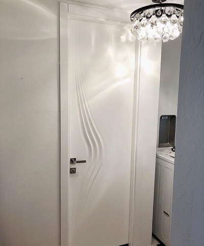 PORTE RICHI (Беларусь). АРБАТ, МОДЕЛЬ ЛЧ12 (Л11), ЭМАЛЬ БЕЛАЯ. ПОЛОТНО ГЛУХОЕ с 3D ФРЕЗЕРОВКОЙ