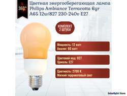 Philips Terracotta A65 12w 827 E27