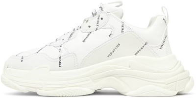 Balenciaga Triple S Trainer Allover Logo White женские