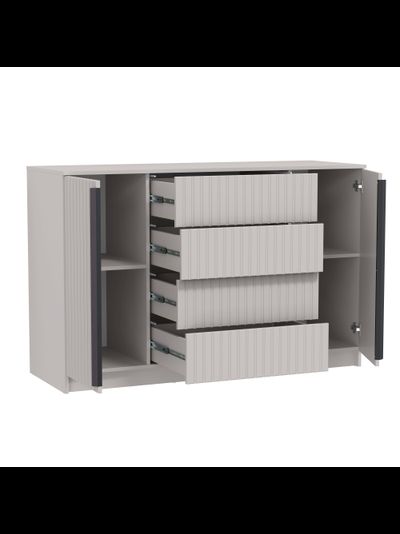 Брандо 67.11 Комод (кашемир / ДВПО: белый / фасады: МДФ с ПВХ кашемир)