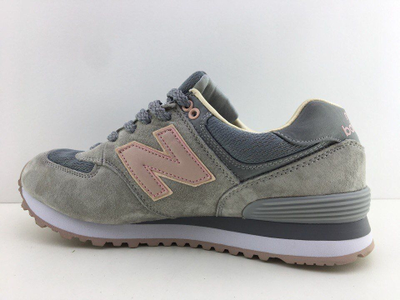 New Balance 574 (серые с розовым)