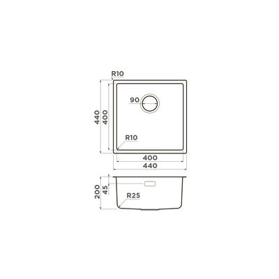 Мойка OMOIKIRI TADZAVA 44-U/I ULTRA