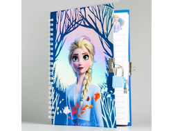 Записная книжка на замочке А5 Эльза, "Холодное сердце 2"