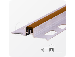 Алюминиевый компенсационный профиль ПО-114 10х2700мм. Коричневый