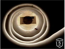 ЛЕНТА светодиодная  COB 2400LED, 24V,  НЕЙТРАЛЬНЫЙ  белый (4000-4400к),  48W/5м, 5мм,  IP20   (15.0330)  AQ