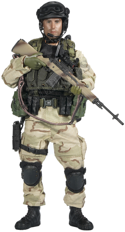 Снайпер отряда "Дельта" военного спецназа США ("Падение Черного Ястреба") - Коллекционная фигурка 1/12 scale US Delta Special Force - M14 Sniper (LW006) - Crazy Figure