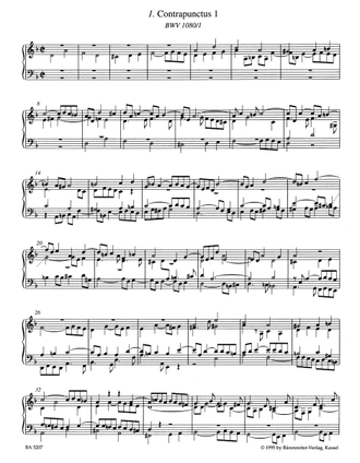 Bach, J. S. The Art of Fugue BWV 1080