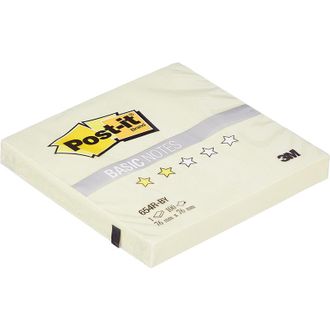 Стикеры Post-it Basic 76х76 мм пастельные желтые (1 блок, 100 листов)