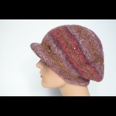 Бордовая вязаная кепка Vizio Италия 8032 W фото