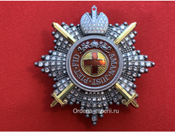 Звезда ордена Святой Анны со стразами, короной и мечами, копия LUX! Лот № 27.