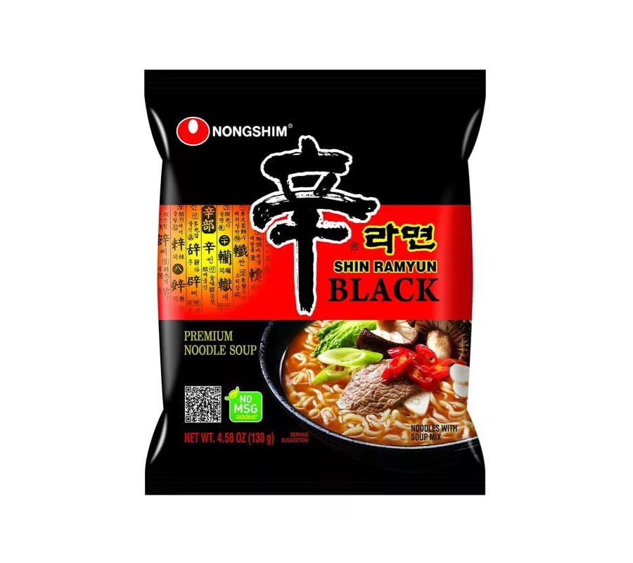 Корейская лапша быстрого приготовления "NONGSHIM" ШИН РАМЕН BLACK (SHIN RAMYUN BLACK) 130 г