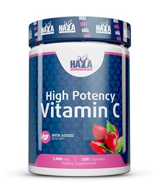 High Potency Vitamin C 1,000mg with Rose Hips 250 Caps.