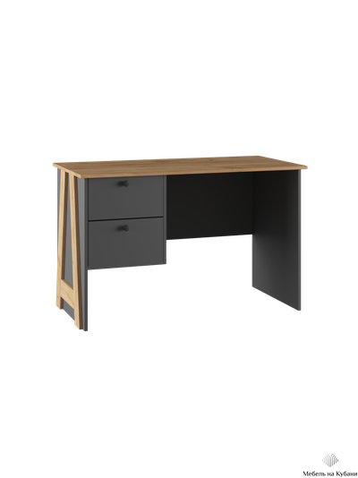 Теодора Стол письменный 2Я ПВШ Графит/Дуб крафт