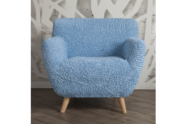 ЧЕХОЛ НА КРЕСЛО МИКРОФИБРА ГОЛУБОЙ