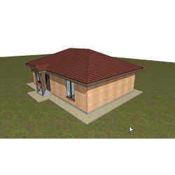 Одноэтажный дом с двумя спальнями 83м² (S46)