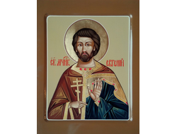 Евгений Мелитинский, святой мученик. Рукописная икона.