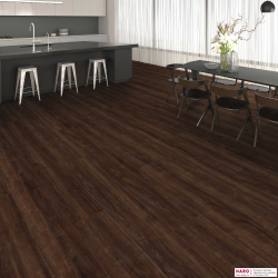 Декор ламината Haro Дуб Элеганза Мускатный 541581 в интерьере гостиной