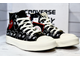 Кеды Converse Play Comme Des Garçons черные с сердечками