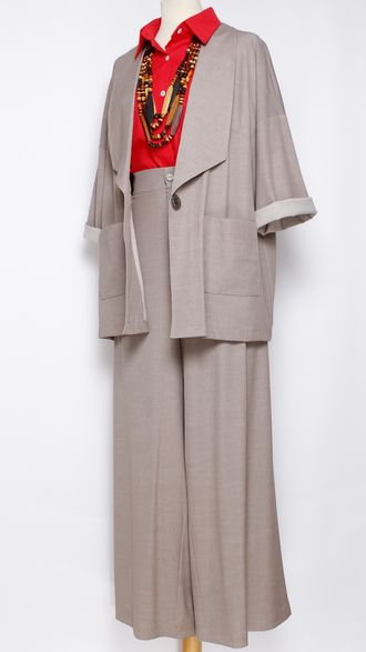 КОСТЮМ БРЮЧНЫЙ "ВИНТАЖ" бежевый р.52-58