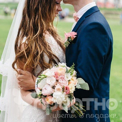 Букет невесты & Бутоньерка № 1334