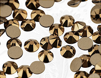 Стразы термоклеевые, цвет золотистый металлик, размер SS16 (3,8 - 4,0 мм), 1440 шт