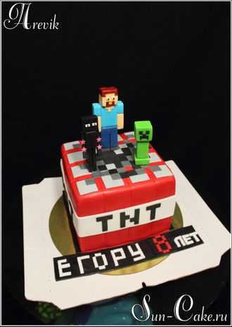 Торт "Майнкрафт TNT"