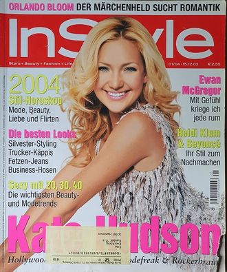 Instyle Germany Magazine January 2004 Kate Hudson,Orlando Bloom Женские иностранные журналы,Intpress