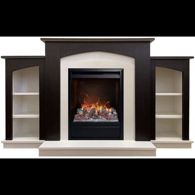 Электрокамин Скандинавия LUX BL-WT с очагом 3D Olympic