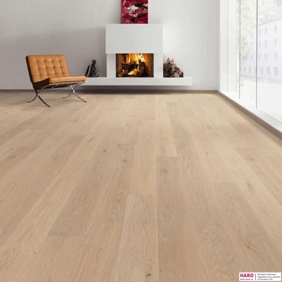 Паркетная доска Haro Дуб Кремово-Белый Маркант 535538 1-пол масло