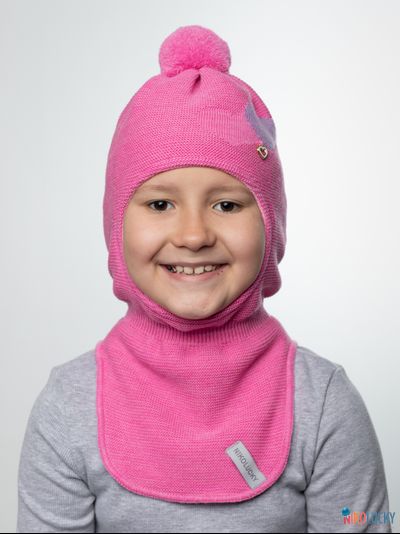 Шапка-шлем 21101-12 подклад 100% полиэстер, ярко-розовый 48-50