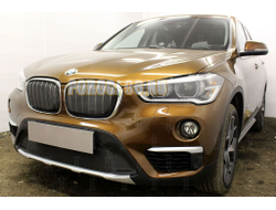 Защита радиатора BMW X1 II F48 2015- black низ PREMIUM