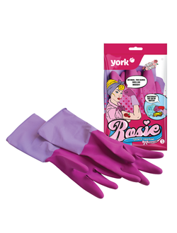 Перчатки резиновые  ароматизированные Роза YORK (S)