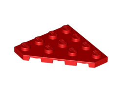 Wedge, Plate 4 x 4 Cut Corner, Red (30503 / 4178728 / 6278445)