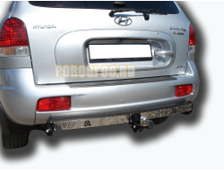 Фаркоп с нержавеющей пластиной Лидер-Плюс для Hyundai Santa Fe Classic 2000-2012