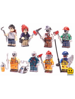 Набор зомби-апокалипсис 8 фигурок, совместимых с Лего