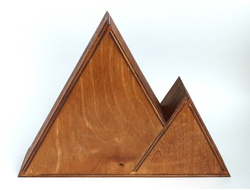 Полочка (Модель 1.2, цвет "Клен", 30*22*6,5 см, 600 г) для камней и минералов №7258