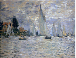 Купить греющую картину с фото репродукции Клода Моне Регата