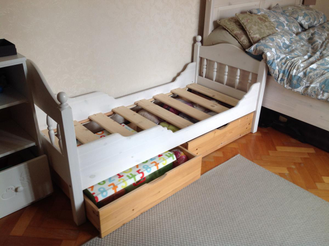 Кровать Детская ФРЕЯ из массива сосны 80 х 190/200 см
