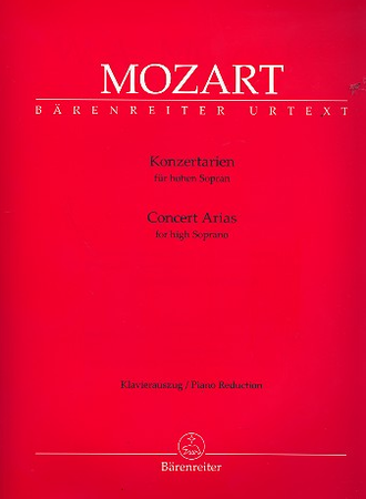 Mozart, Wolfgang Amadeus Konzertarien für hohen Sopran und Klavier