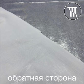 Трикотаж "Металлик", цв. Серебро на белом