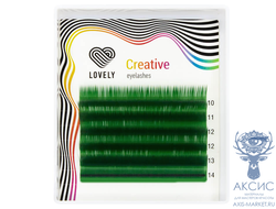 Ресницы зелёные (green)6 линий - MIX