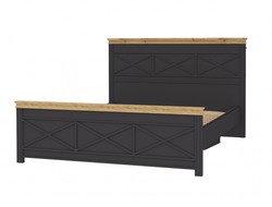 Спальня ЛИАНА-1 - Кровать 1600 1С Дуб Крафт Золотой/Графит