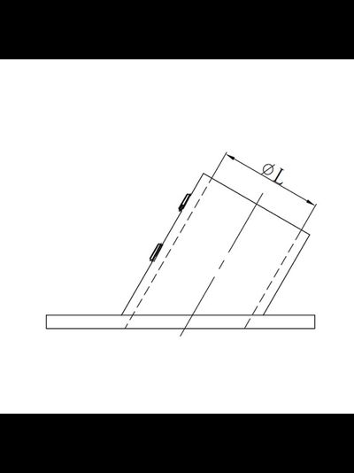 Стакан леерного ограждения с круглым основанием Huifeng Rigging HF-0216 25мм 60° из нержавеющей стали AISI316