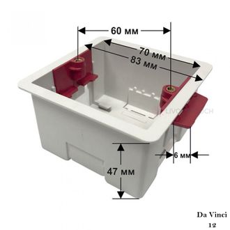 МОНТАЖНАЯ КВАДРАТНАЯ КОРОБКА ДЛЯ ГИПСОКАРТОНА РАЗМЕР 81Х81 НАРУЖНЫЕ ГАБАРИТЫ
