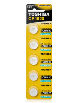 Батарейка литиевая Toshiba CR1620/5BL 5 штук