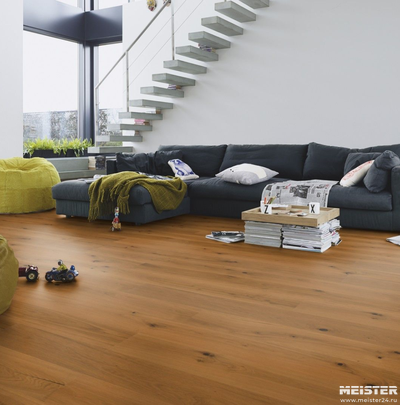 Паркетная доска Meister Дуб Витал Бакеральм 8834 в интерьере