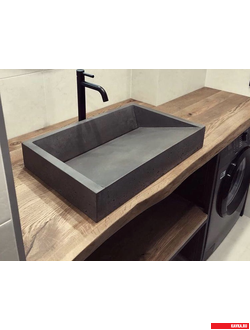 Раковина "Шпион" 600*400*110мм накладная, цв. Бетон